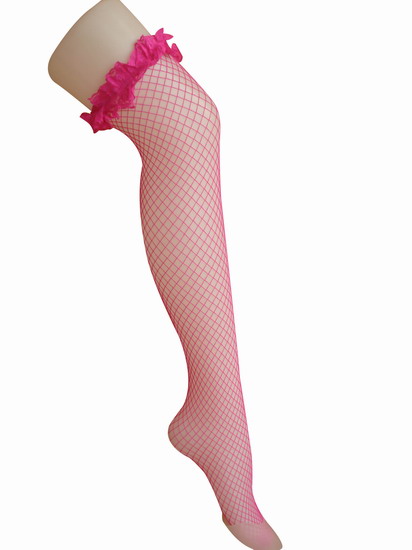  Ruffle Top Fishnet Stockings Naughty Bits Ruffle Top Fishnet Stockings